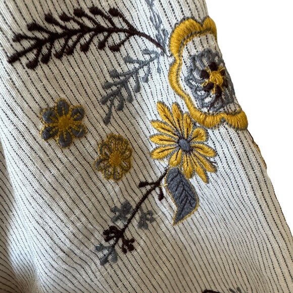 Layerz Clothing Wander Dress Cover Up Lightweight Gauzy Sheer Boho Embroidery - Picture 12 of 16